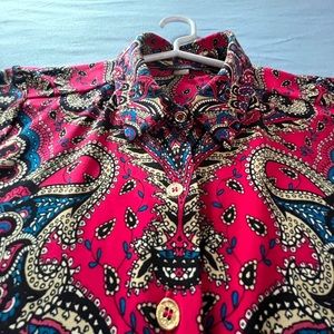 Small, Tommy Hilfiger, long sleeve shirt, soft, with gold buttons, true to size